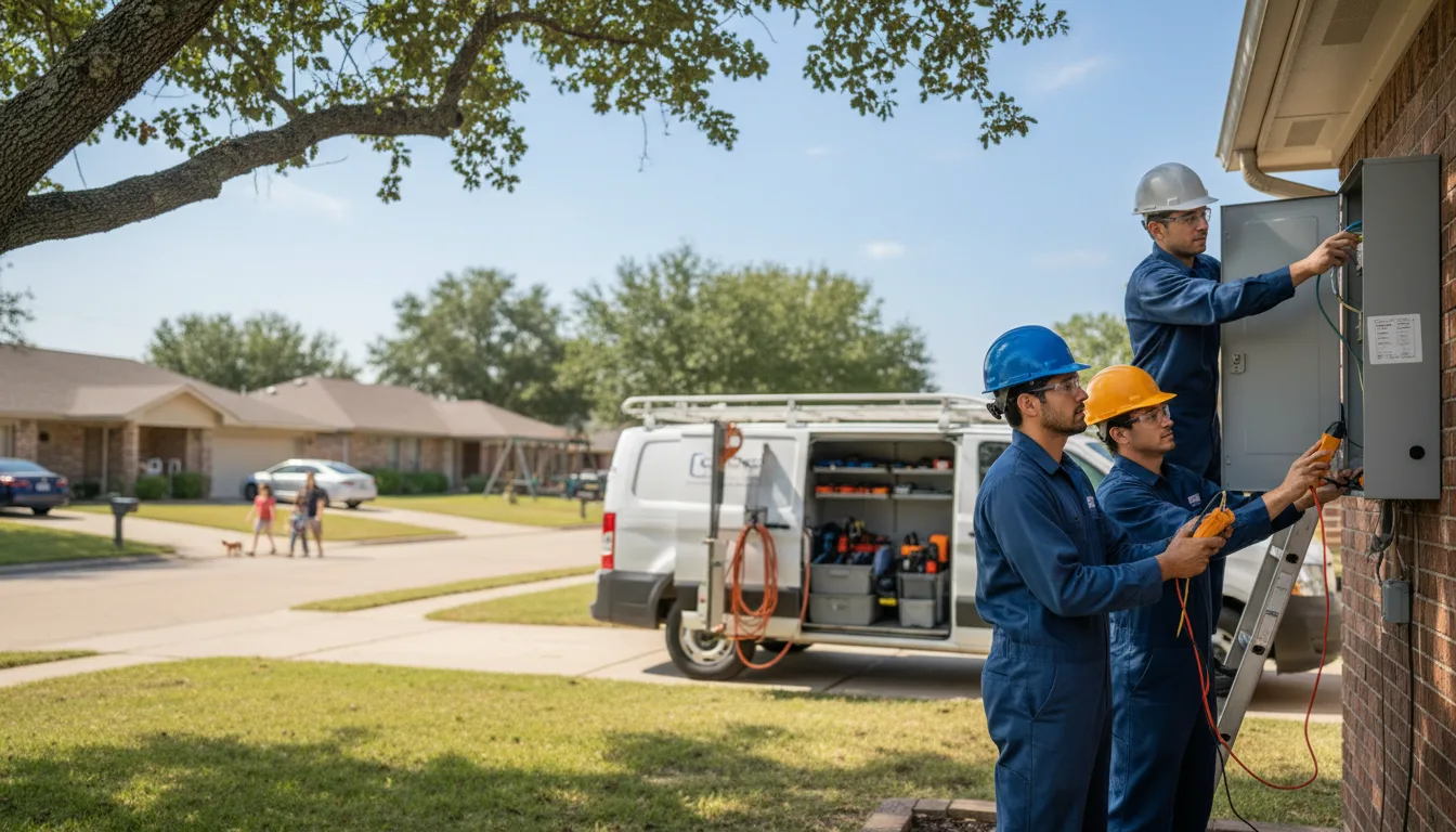 Certified electrician providing emergency electrical services in Sunray, TX